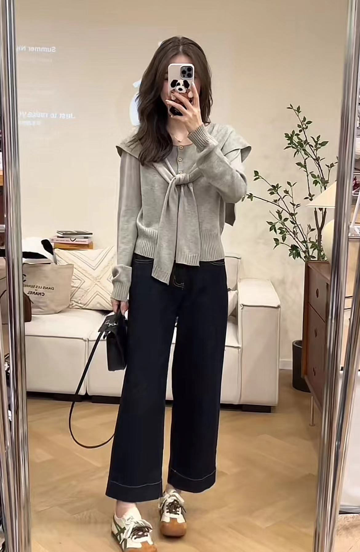 2025 Spring New Knitted Top and Slimming Jeans Set - Image 4
